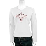 adidas Mississippi State Bulldogs White Ladies Practice Long Sleeve T-shirt