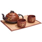 Red Cherry Blossom Yixing Tea Set