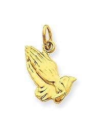 14k Gold Praying Hands Charm