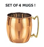 Old Dutch 428 4 Inch Solid Copper Moscow Mule Mug, 1 Pint