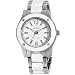AK Anne Klein Women’s Silver-Tone and White Plastic Dress Watch 109181WTSV