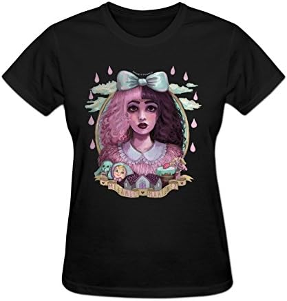 DLROSE Women's Cartoon Melanie Martinez Poster Print Cotton Round Neck T Shirt