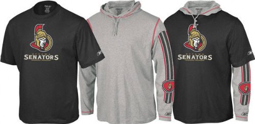 Ottawa Senators -Black/Grey- Hoodie Tee Combo