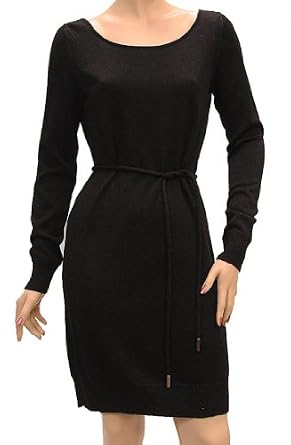 Women Designer Clothing : Dolce & Gabbana Womens Knee Length Dress Black Wool Cheap