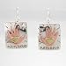 Sterling Silver Brass and Copper Namaste Earrings, #8751