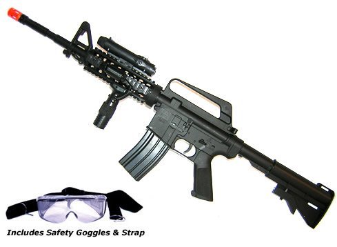 M16A4 Airsoft Rifle  LED illuminator, laser sight 