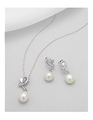 Heart Jewelry set Earrings In 92.5 Sterling Silver