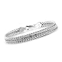 Sterling Silver Polished/Textured Mesh Link Bracelet - 7"