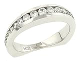 Round Graduated Channel Set Domed Wedding Band Diamond .90cttw (Size 6.5)
