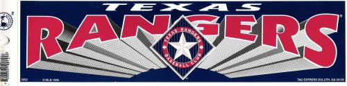 TEXAS RANGERS MLB (TYPE 2) decal bumper sticker