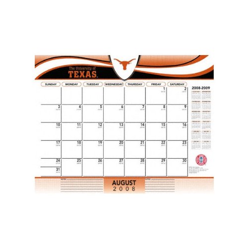 Texas Longhorns NCAA 22 x 17 Academic Desk Calendar