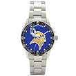 MINNESOTA VIKINGS Beautiful Water Resistant "Coach Series" WATCH with Stainless Steel Band