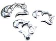 316L Surgical Stainless Steel Tribal Plug, 8g - Sold as a Pair