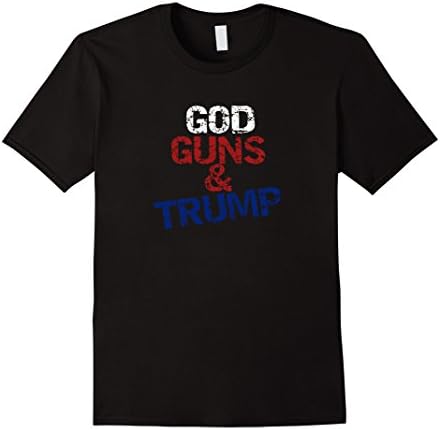 Men's GOD, GUNS &amp; TRUMP-Right To Bear Arms T-Shirt XL Black