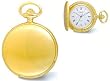 Pocket Watch - 14k Gold-plated White Dial Black Roman Numerals Pocket Watch