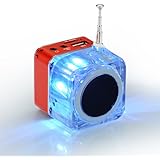 Soled Mini Digital Portable Music MP3/4 Player Micro SD/TF USB Disk Speaker FM Radio (Red)