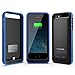 Maxboost Atomic S External Protective iPhone 5S Battery Case / iPhone 5 Battery Case with Built-in Kickstand - Matte Black / Blue (Apple MFI Certified, Fits All Versions of iPhone 5 / 5S - Lightning Connector Output, MicroUSB Input ) [100% Compatible with iPhone 5 / 5S on iOS 7.0+ , Strengthened MicroUSB Input Port, No Signal Reduction]