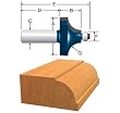 BOSCH 85600M 1-1/2-Inch Diameter 53/64-Inch Cut Carbide Tipped Beading Router Bit 1/2-Inch Shank With Ball Bearing