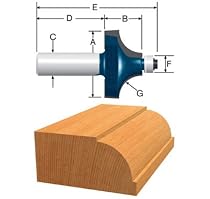 BOSCH 84416M 1-Inch Diameter 35/64-Inch Cut Carbide Tipped Beading Router Bit 1/2-Inch Shank With Ball Bearing