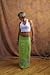 Light-Green TransparentTwo-toned Wrap Around Skirt