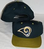 St. Louis Rams Two Tone Blue / Gold Adjustable Plastic Snap Strap Back Hat / Cap