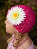 Girls My Little Noggin Hot Pink crochet beanie kufi hat for baby & toddler