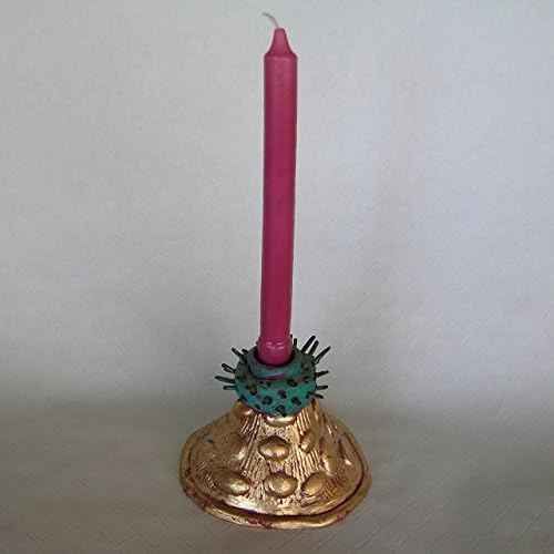 "Sparks &amp; Spikes" (single base) ,Ceramic Candle Holder