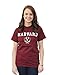 Women's Collegiate Crest Tee - Short Sleeve Cotton T Shirt - Official Harvard University Apparel Produced by Harvard Students