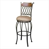 Lexington Rust 26" Swivel Counter Stool w/ Moccasin Suede Fabric