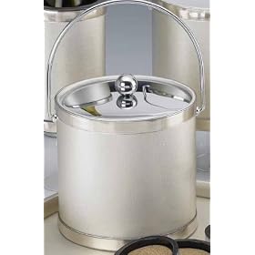 Kraftware 44468 Gleam - Champagne 3 Quart Ice Bucket with Bale Handle, Bands and Metal... by Kraftware