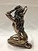 Bronzed Finish Kneeling Nude Woman Statue Sculpture