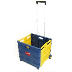Folding Utility Laundry Shopping Cart with Lid by Generic