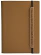 Go Green! Eco Friendly Recycled Leather Lined Diary / Journal, Tan, 5x7"