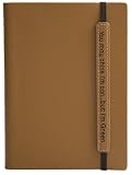 Go Green! Eco Friendly Recycled Leather Lined Diary / Journal, Tan, 5x7