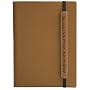 Go Green! Eco Friendly Recycled Leather Lined Diary / Journal, Tan, 5x7"