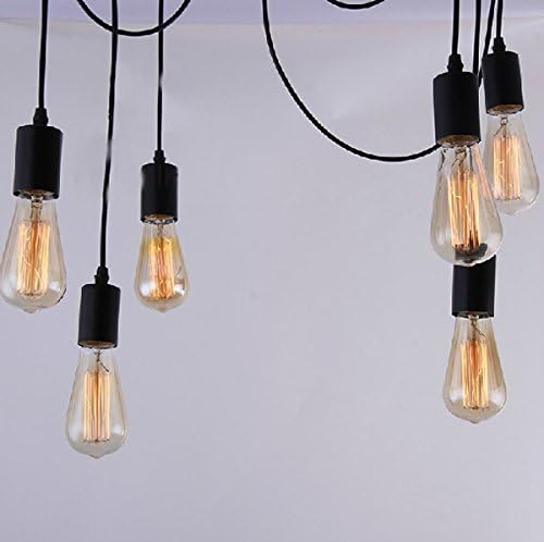 6 Lights Edison Retro Spider Pendant Light Lighting AC 110-240V