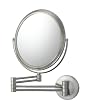 Double Bar Dual Arm Wall Mounted 1X/7X Mirror in Brushed Nickel