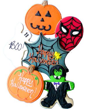 Beautiful Cookies Organic Party Favors-Happy Halloween Organic Cookies Cookies, 10 Cookies