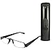 I-Mag Executive Slim Metal Reading Glasses with Slide Open Hard Case (1.00, Black)