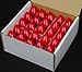 Novelty Lights 25 Pack C7 Outdoor String Light Ceramic Christmas Replacement Bulbs, Red, C7/E12 Candelabra Base, 5 Watt