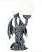 GOTHIC THEME DRAGON WITH LIGHTED ORB GLOBE TABLE LAMP