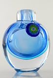 Glass Vase Blue Millefiori 100% Handblown Art X598