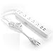 ISELECTOR 4-Outlet Surge Protector with 4 USB Output Power Strip Charging Station - 5 Feet Cord