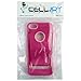 Celljoy Case compatible with Apple iPhone SE, iPhone 5S, iPhone 5 [Slim Clip] Hybrid [TPU Skin/ Hard PC Shell with Beltclip] Phone Cover with Belt Clip / Credit Card / Money Clip - (Hot Pink)