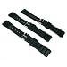 3 Watch Bands Black Strap Sport 20mm