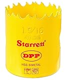 Starrett DH0196 Bi-Metal Dual Pitch Professional Hole Saw, HSS Teeth, 1-9/16 Diameter, 1-5/8 Cutting