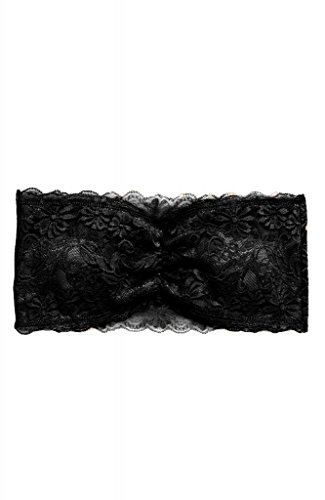 Humble Chic Women's Stretch Lace Bandeau Top - Strapless Padded Bra