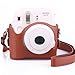 [Fujifilm Instax Mini 8 Case] - CAIUL 2nd Generation [Update Version] Comprehensive Protection Instax Mini 8 Case With Soft PU Leather [ Film Count Show and Easy to Reload Film Design ] (Brown)