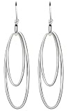 Sterling Silver Double Oval Earrings