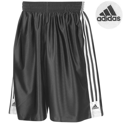 adidas Men's 3-Stripe Dazzle Short, Black/White, X-Large